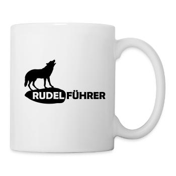 Rudelführer Wolf Alphatier Leitwolf Papa - Tasse - Weiß - Rechts