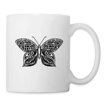 Schmetterling - Tasse - Weiß - Rechts