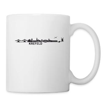 Krefeld Skyline - Tasse - Weiß - Rechts
