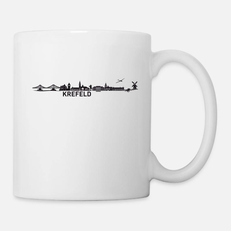 Krefeld Skyline - Tasse - Weiß