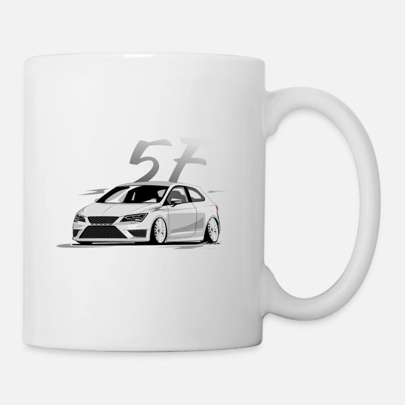 Leon de la fr, faible, profond, Stanced, Cupra - Mug blanc - blanc