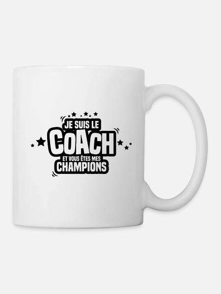 je suis le coach vous êtes mes champions - Mug blanc - blanc