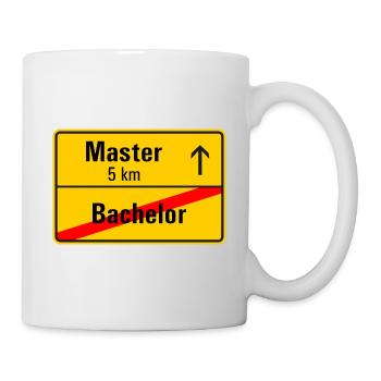 Ortsausgangsschild Bachelor Master - Mug blanc - blanc - Droite