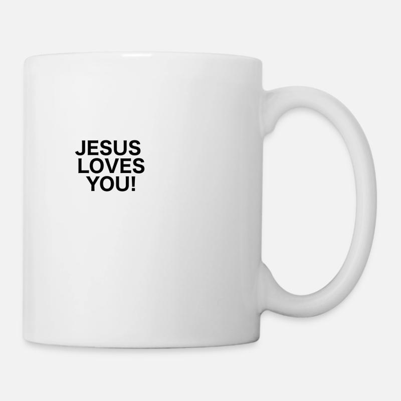 jesusloves - Tasse - Weiß