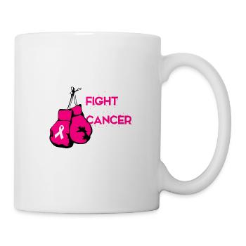 Fight Cancer Glove Pink Pink Bow - Mug - white - Right