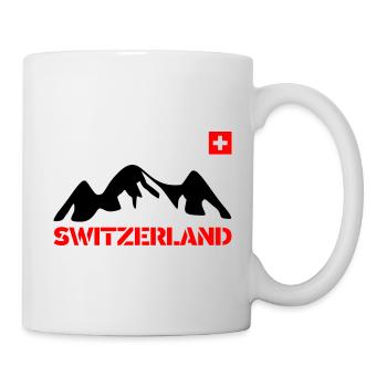 Switzerland with Mountain/ Schweiz mit Bergen - Tasse - Weiß - Rechts