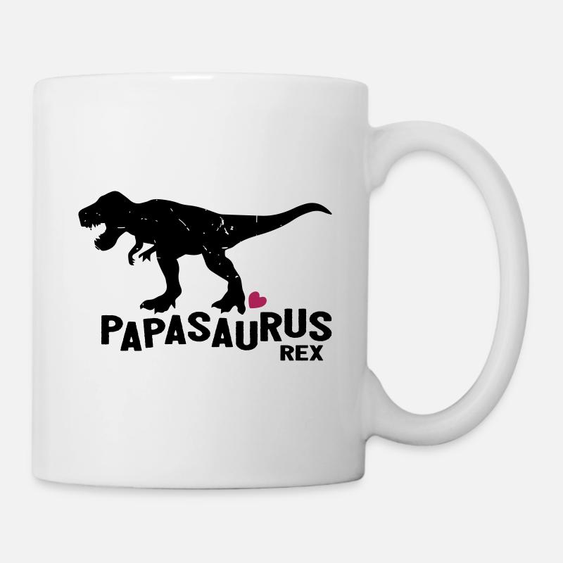Papasaurus Rex - Tasse - Weiß