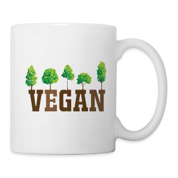 Vegan Shirt · Trees · Healthy Eating Gift - Mug - white - Right