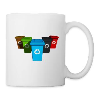 Recycling waste separation Muellone waste management - Mug - white - Right