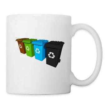 Recycling waste separation Muellone waste management - Mug - white - Right