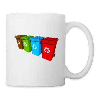 Recycling waste separation Muellone waste management - Mug - white - Right