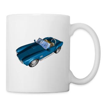 Sportwagen, Rennwagen, Classic Car, cabriolette - Tasse - Weiß - Rechts