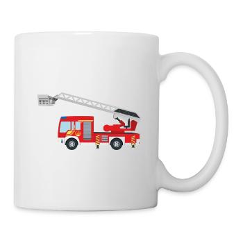 Feuerwehrauto - Tasse - Weiß - Rechts