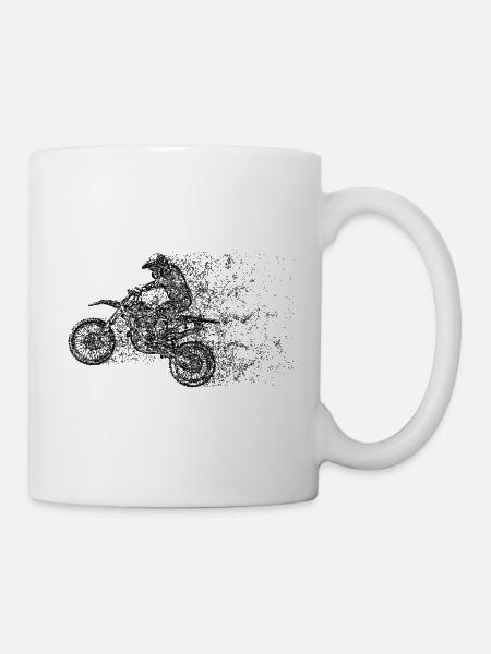Moto Cross N - Mug blanc - blanc