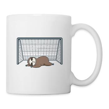 Football Goalkeeper Sloth Sleeping - Mug - white - Right