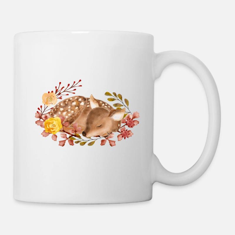 Schlafendes Kitz - Tasse - Weiß