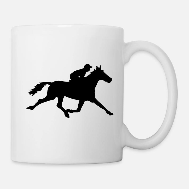 horse racing horse - Mug - white