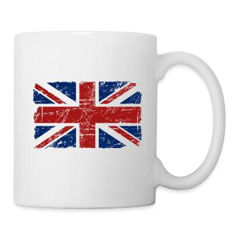 Union Jack - UK - Vintage Look - Mug - white - Right