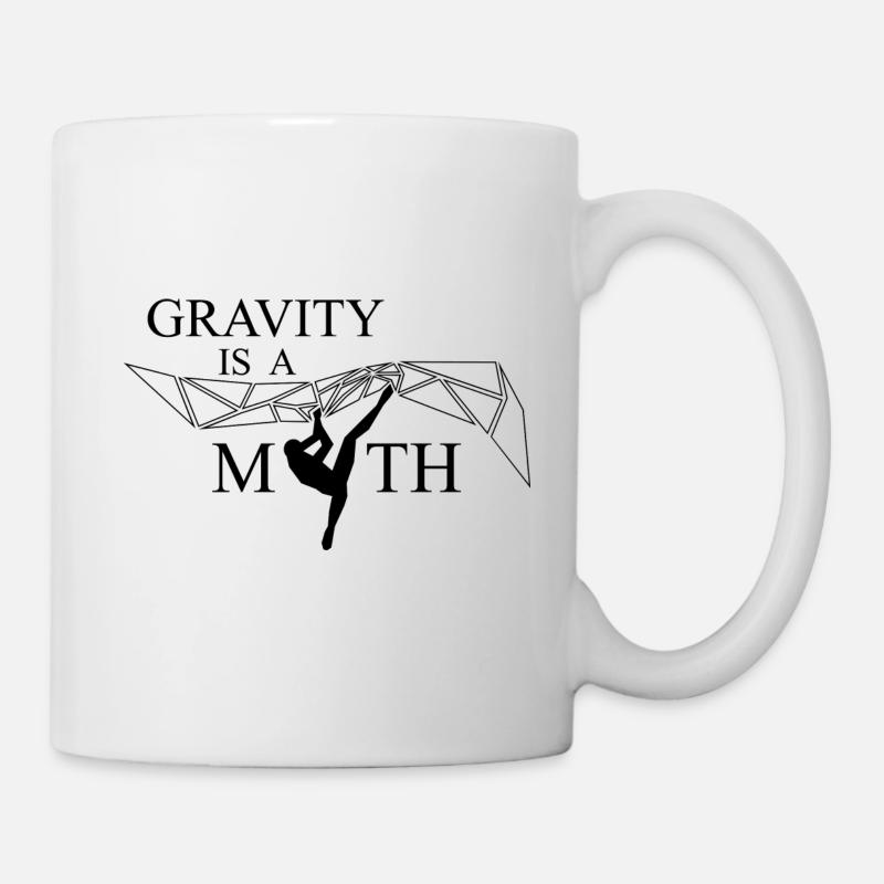 gravity is a myth / Schwerkraft ist ein Mythos - Mug blanc - blanc