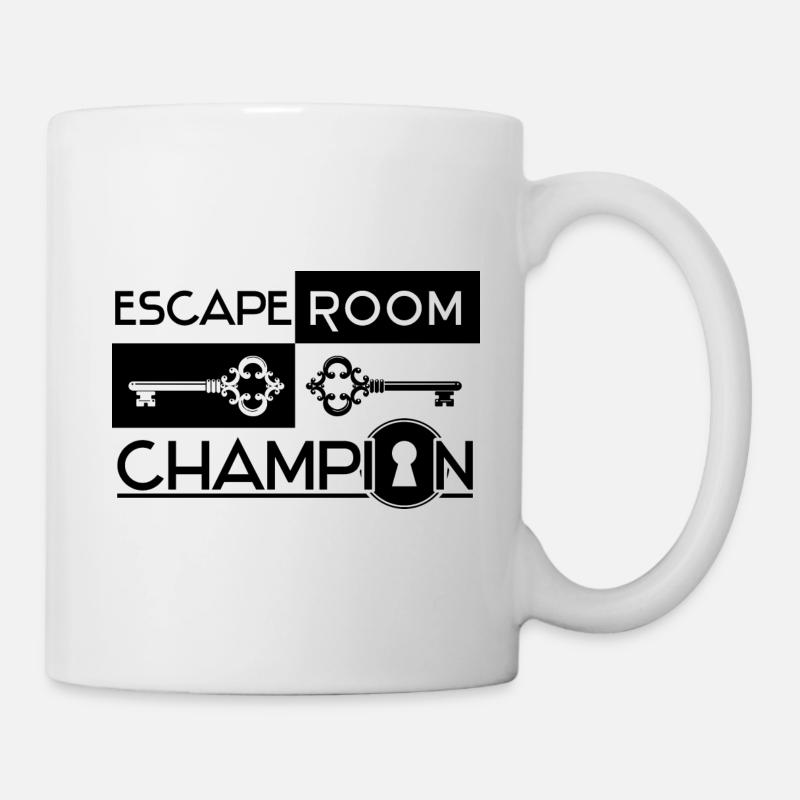 Escape Room Champion (noir) - Mug blanc - blanc