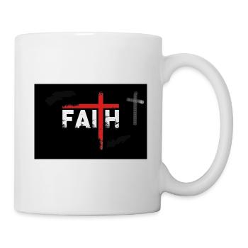 Faith Defying in God Christian Faith Jesus - Mug - white - Right