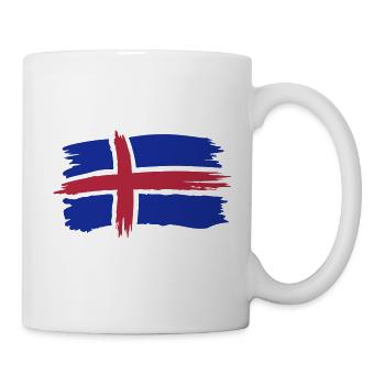 Island Iceland Flagge - Mug blanc - blanc - Droite