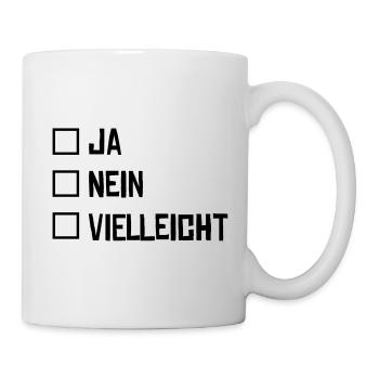 ja nein ankreuzen vielleicht - Tasse - Weiß - Rechts