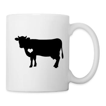 Vache vache ferme agriculture cadeau - Mug blanc - blanc - Droite