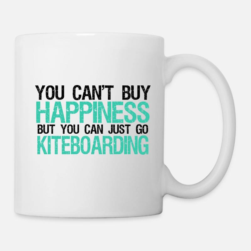 Kiten macht glücklich - Tasse - Weiß