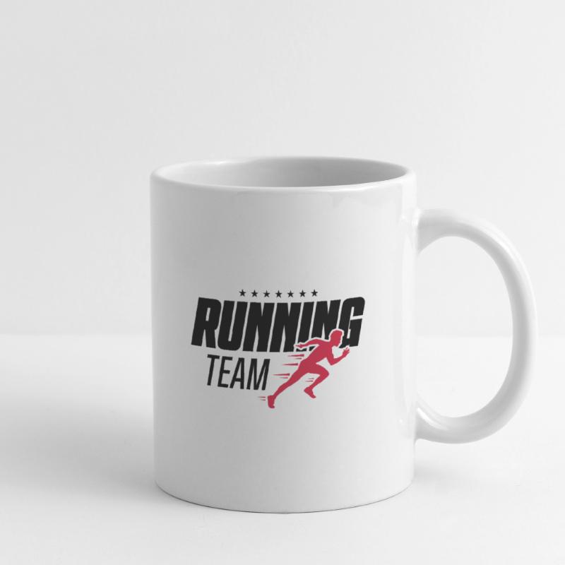 équipe en cours d'exécution marathon en cours d'exécution Mug blanc