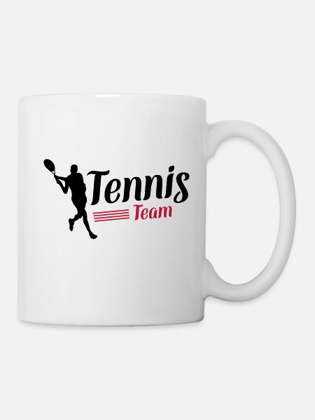 tennis team symbol - Tasse - Weiß