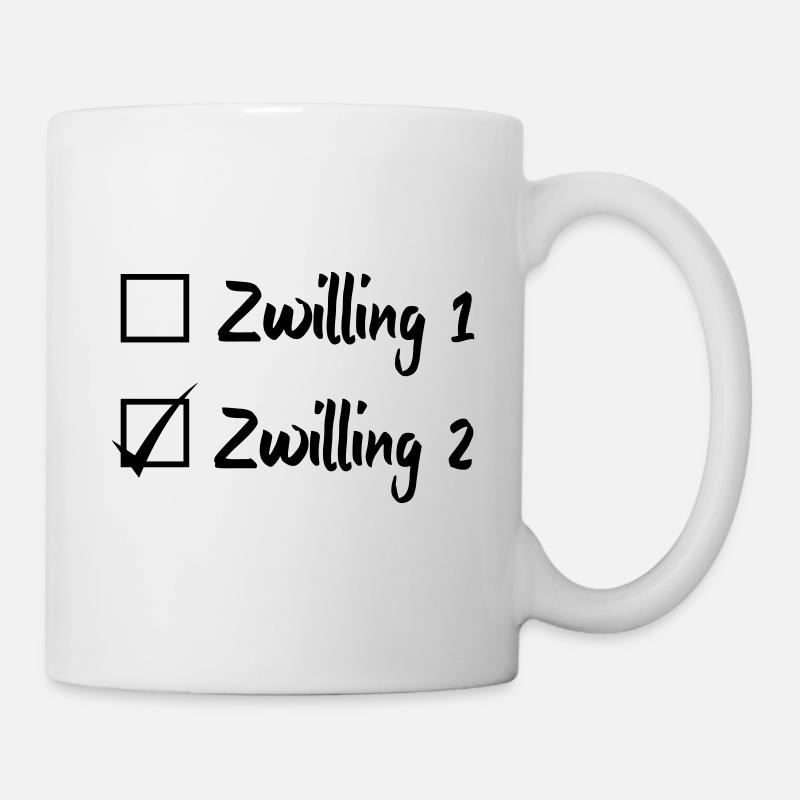 Zwilling 1 Zwilling 2 - Tasse - Weiß