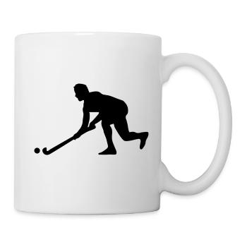 feldhockey spieler silhouette - Tasse - Weiß - Rechts