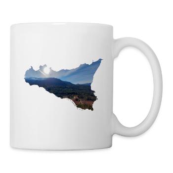Montagnes près de Castelbuono en Sicile (Italie) - Mug blanc - blanc - Droite
