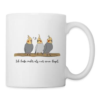 Nymphensittich Vogel Haustier Lustiger Spruch - Tasse - Weiß - Rechts