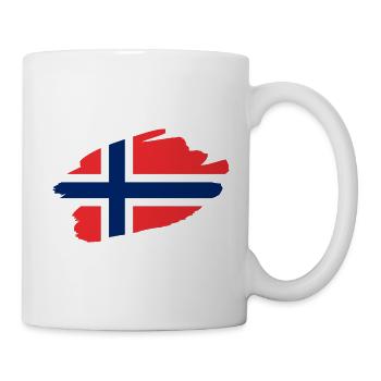 Norwegen Flagge - Tasse - Weiß - Rechts