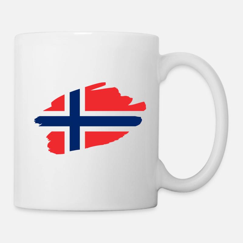 Norwegen Flagge - Tasse - Weiß