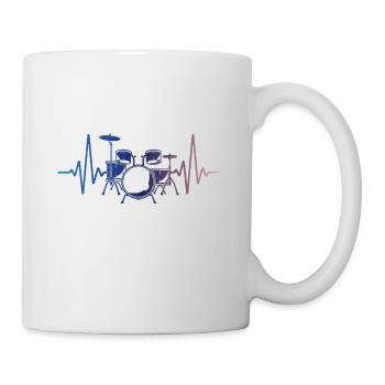 Battements cardiaques Batteur Pulse Batteur - Mug blanc - blanc - Droite