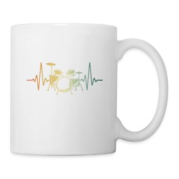 Drums Pulse Heart Drummer - Mug - white - Right