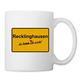 Recklinghausen da komm ich wech - Tasse - Weiß - Rechts