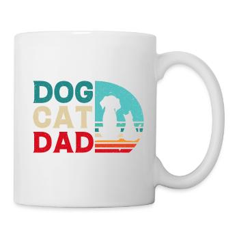 Cat Dog Dad Gift Shirt - Mug - white - Right