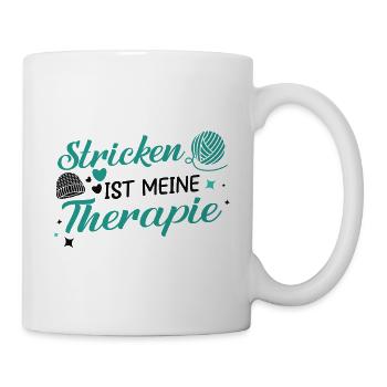 Lustiger Stricknadel Spruch, Stricken Geschenk - Tasse - Weiß - Rechts