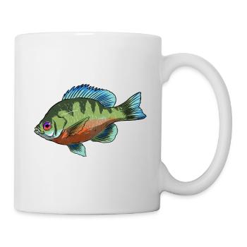 BlueGill Fish Regenbogen Sonnenbarsch - Tasse - Weiß - Rechts
