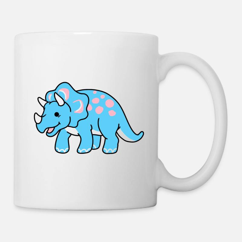 Trans Pride Triceratops - Tasse - Weiß