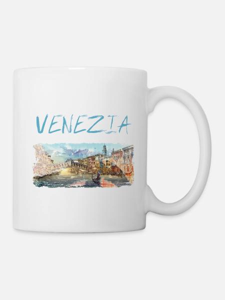 Venezia Venedig Canale Grande Rialto Brücke - Tasse - Weiß