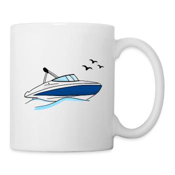 Motorboot - Tasse - Weiß - Rechts