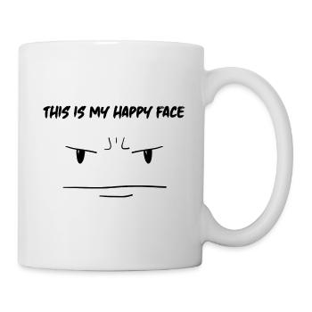 This is my happy face Funny saying with face - Mug - white - Right