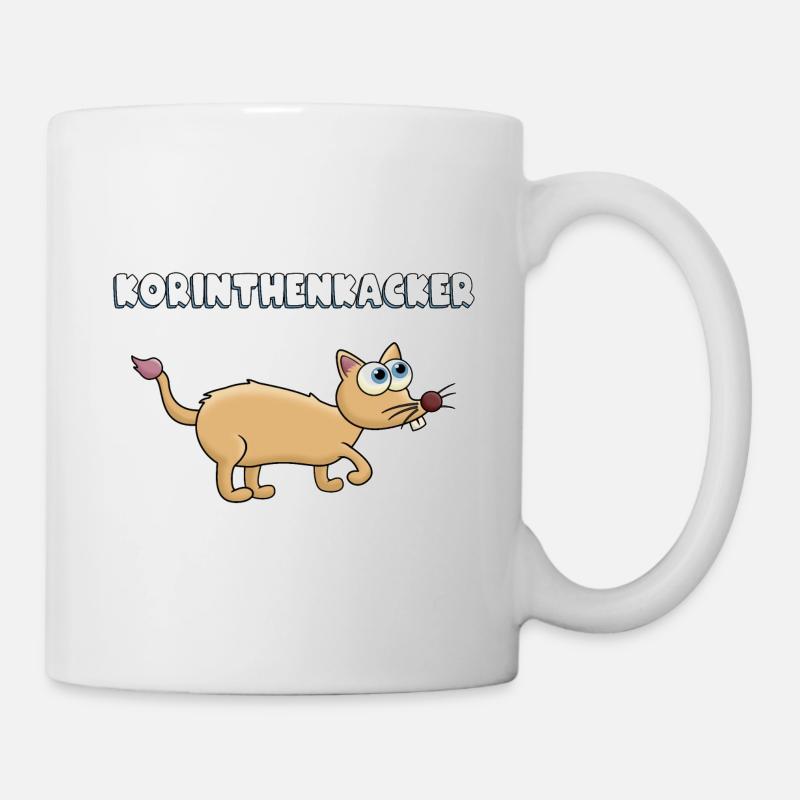 Korinthenkacker Comic Tier - Tasse - Weiß