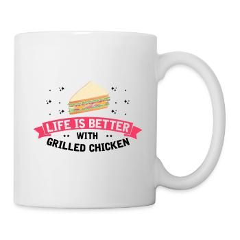 Food Love Sandwich Baguette Cheese - Mug - white - Right