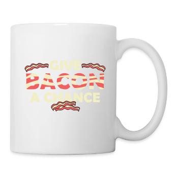 Eine Chance geben Komiker Geschenk - Tasse - Weiß - Rechts